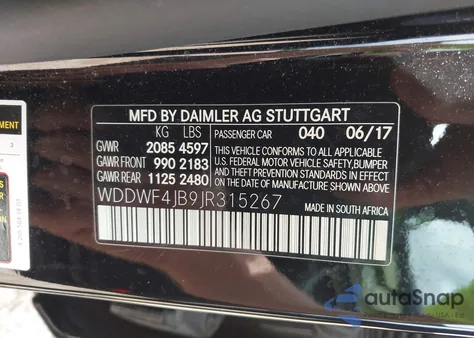 2018 Mercedes-Benz C 300 z USA, uszkodzony, nr VIN WDDWF4JB9JR315267